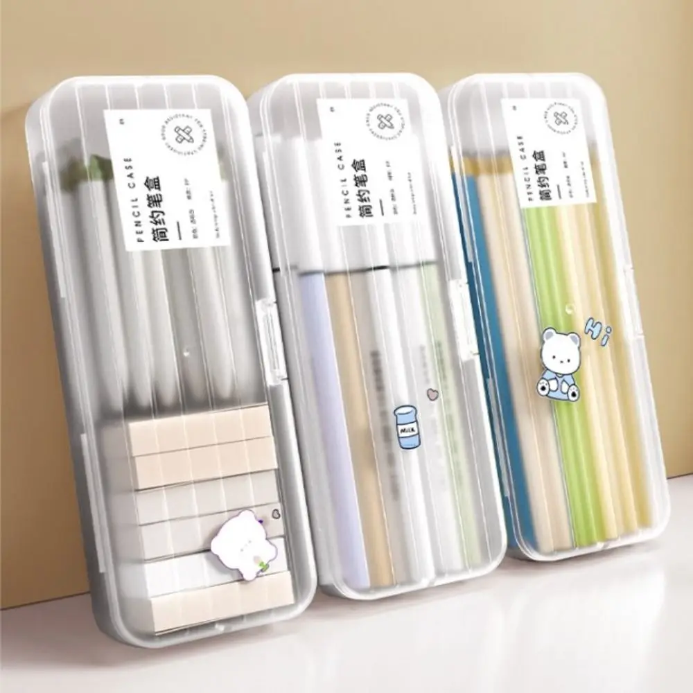 

Storage Box Waterproof Pen Pencil Box Art Supply Multifunctional Pencil Case Transparent Desktop Organizer Drawing Tool
