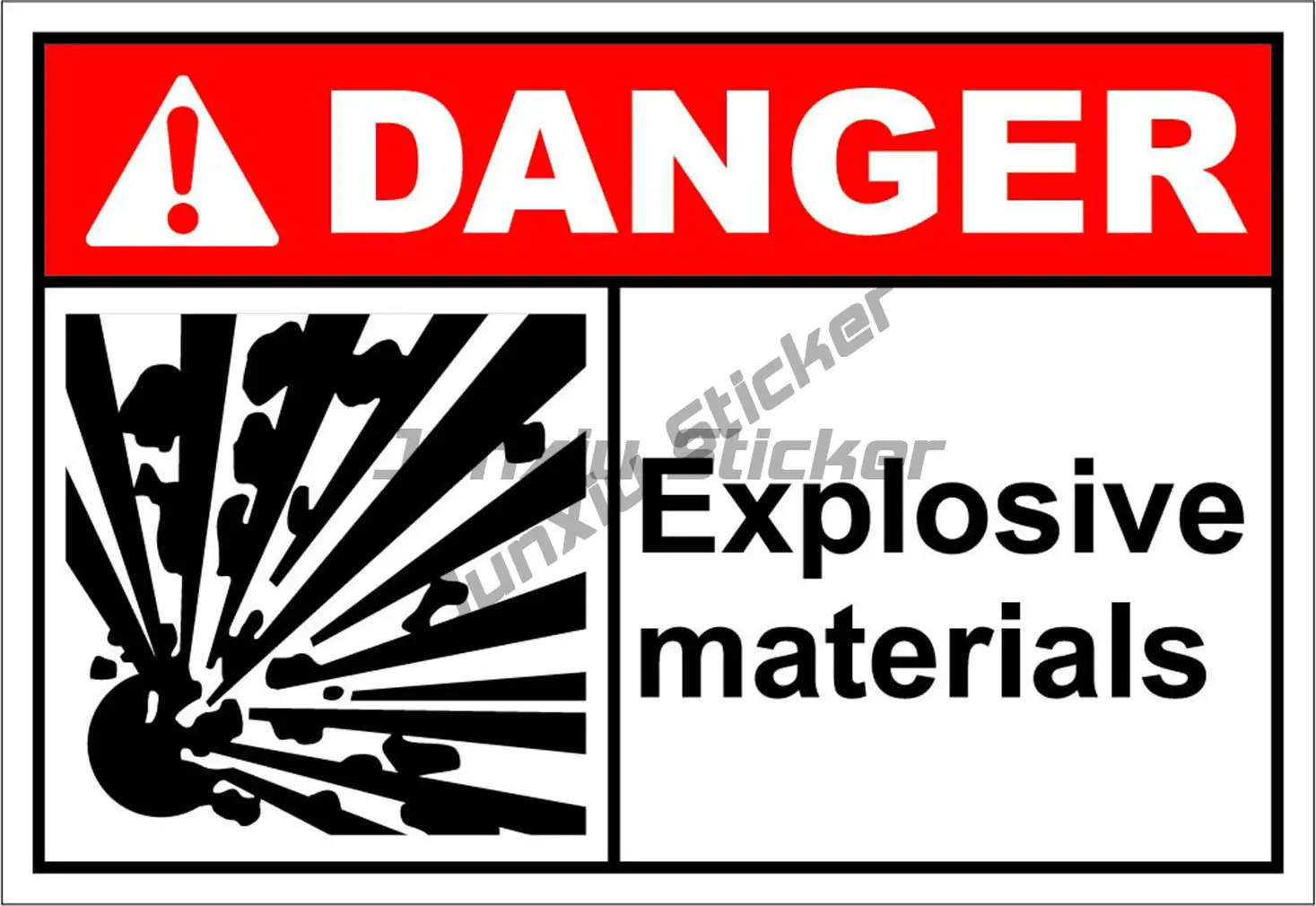 Danger Danger High Voltage Safety Electrical Vinyl Sticker for Factories/ Voltage Prone