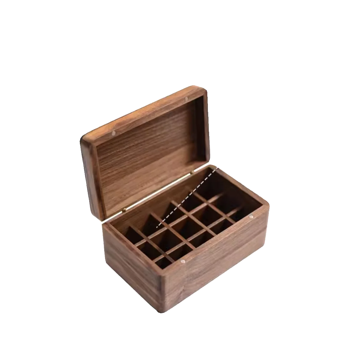 

Black walnut desktop cosmetic storage box multi-grid classification small finishing box household seal Wenwan collection