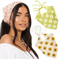 Crochet Headband For Women Knitting Printing Bandanas Turban Headbands Fashion New Elastic Hairbands Hair Accessories