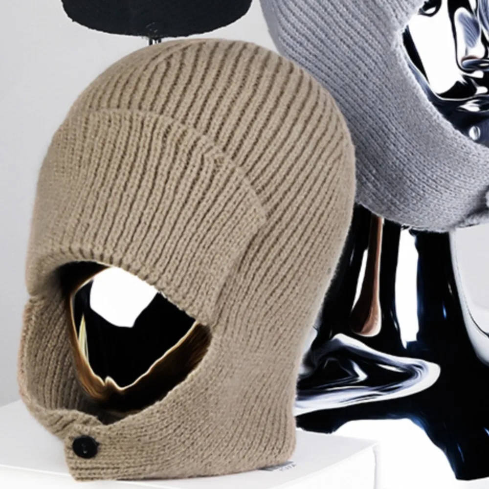 

Beanie Hat Skull Slouchy Unisex Head Winter Ski cold-proof Neck Protection Knitted Cap Men Women Woolen Travel B7M118