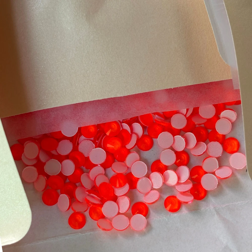 PUBRILEX Kristall-Neon-Strasssteine aus Glas, nicht heißklebend, flache Rückseite, fluoreszierende Strasssteine, DIY-Ornamente, Dekorationssteine für Kleidung – Detail 17