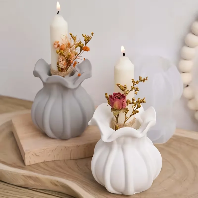 

Hydroponic Vase Candlestick Mold Silicone Holder Mould Easy to Demold Flower Arranger Mould Jewelry Making Tool