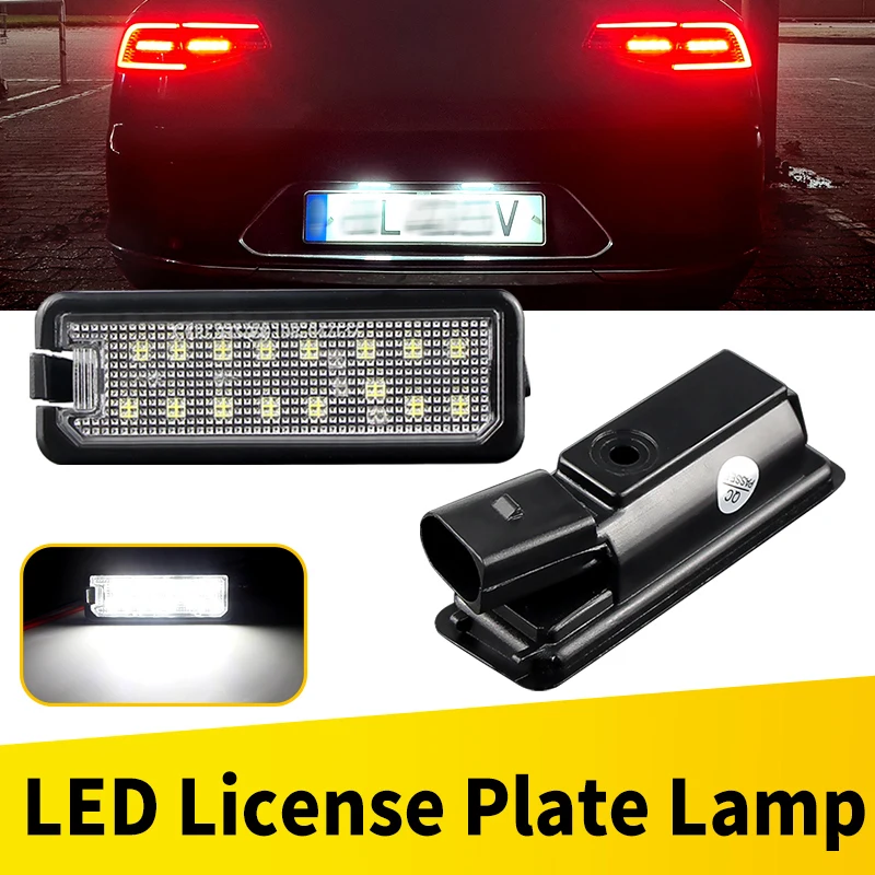 2 Peças para VW GTi Golf 4 5 6 7 MK4 MK5 MK6 MK7 Passat B7 CC EOS Scirocco Beetle Luzes LED para Placa de Carro com Canbus