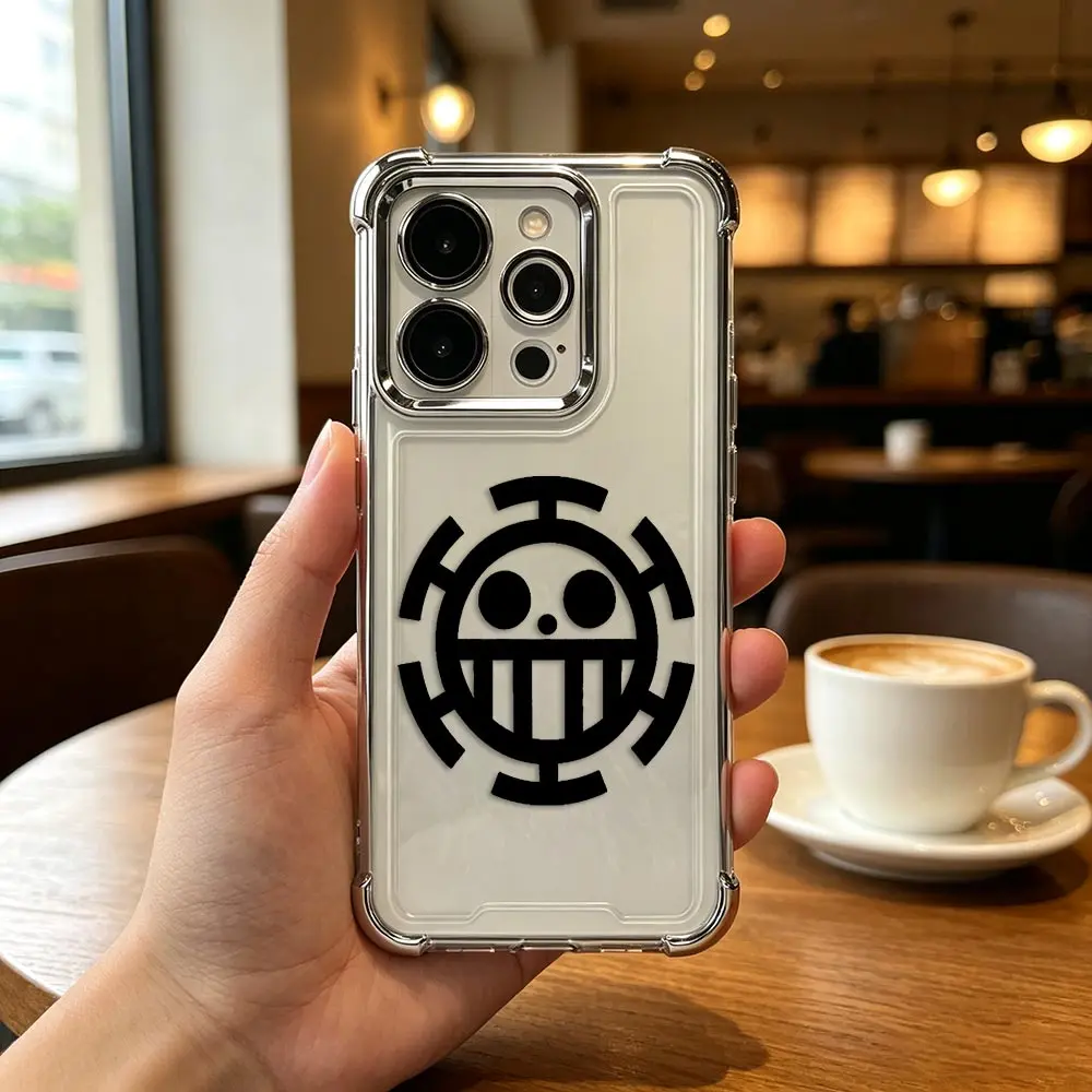 Transparent Plating Phone Case For OPPO Realme 5 9 11 12 13 14 15 15T 16T 16 PRO PLUS Case Cover Comics One P-Piece Luffys Zoros