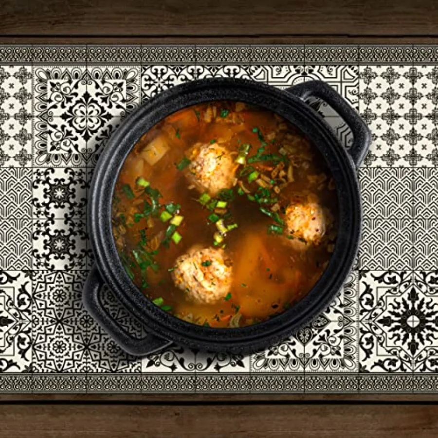 

Термостойкая подставка-дорожка для стола 53 x 14 дюймов защищает обеденный стол и столешницу от жары и царапин. Уникальный дизайн от дизайнера