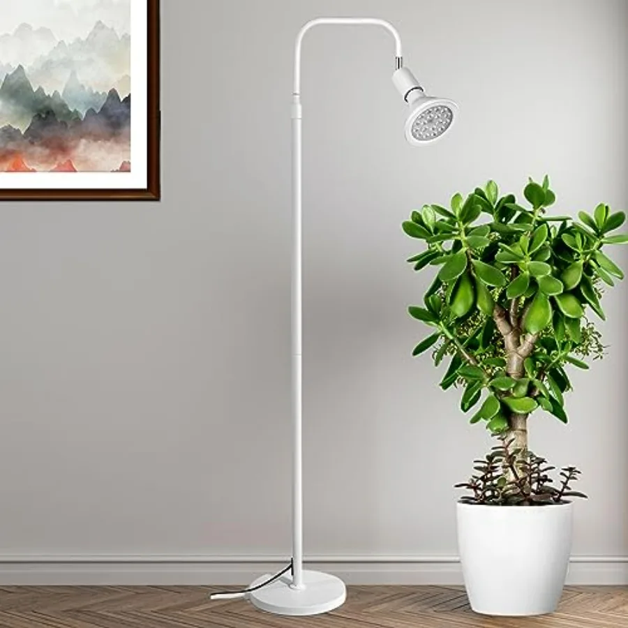 

Комплект базовой лампы для выращивания растений Sol-Leaf с лампочкой и специально разработанной напольной подставкой для использования в помещении, белый светодиодный свет для улучшения роста растений