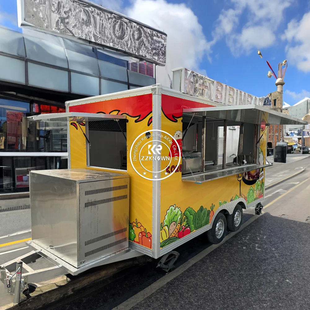 Fast Food  Truck Van Bbq  Food Trucks Mobile Churros Food Trailer Street Ice Cream Cart For Sale In Germany