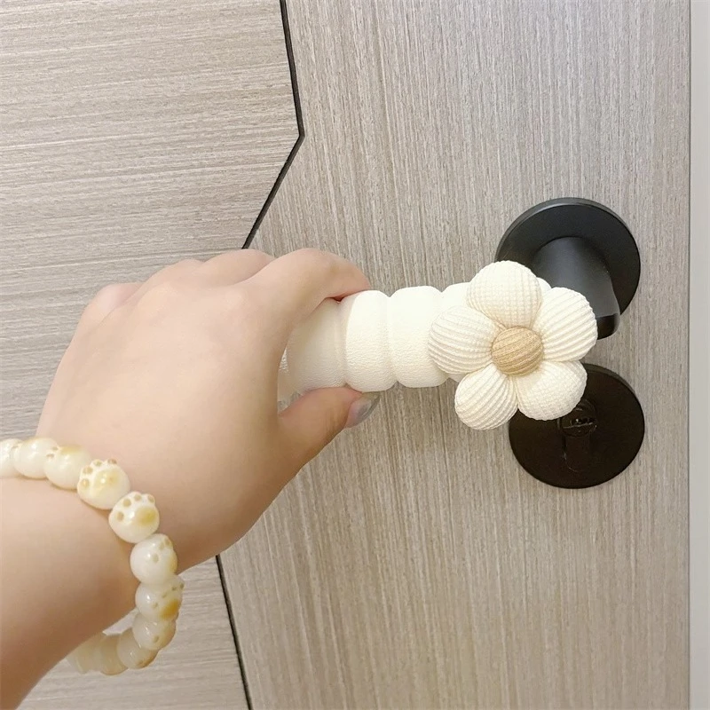 INS Flower Door Handle Cover Anti-collision Soft Warm Protective Cover Home Anti-collision Universal Anti-static Door Lock Cover