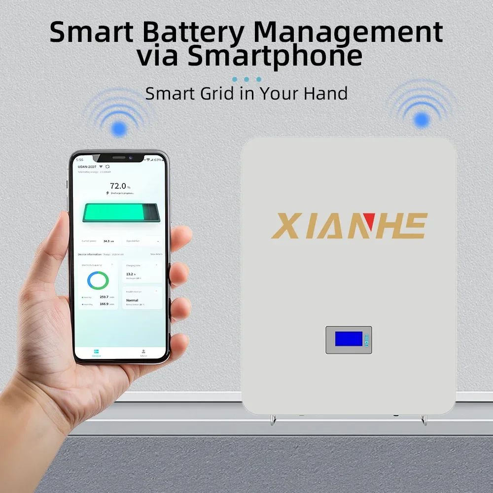 All-In-One 10kwh Rack-Mounted 200ah 48v Lifepo4 Lithium Ion Battery Energy Storage System Hybrid Grid Connection for Home