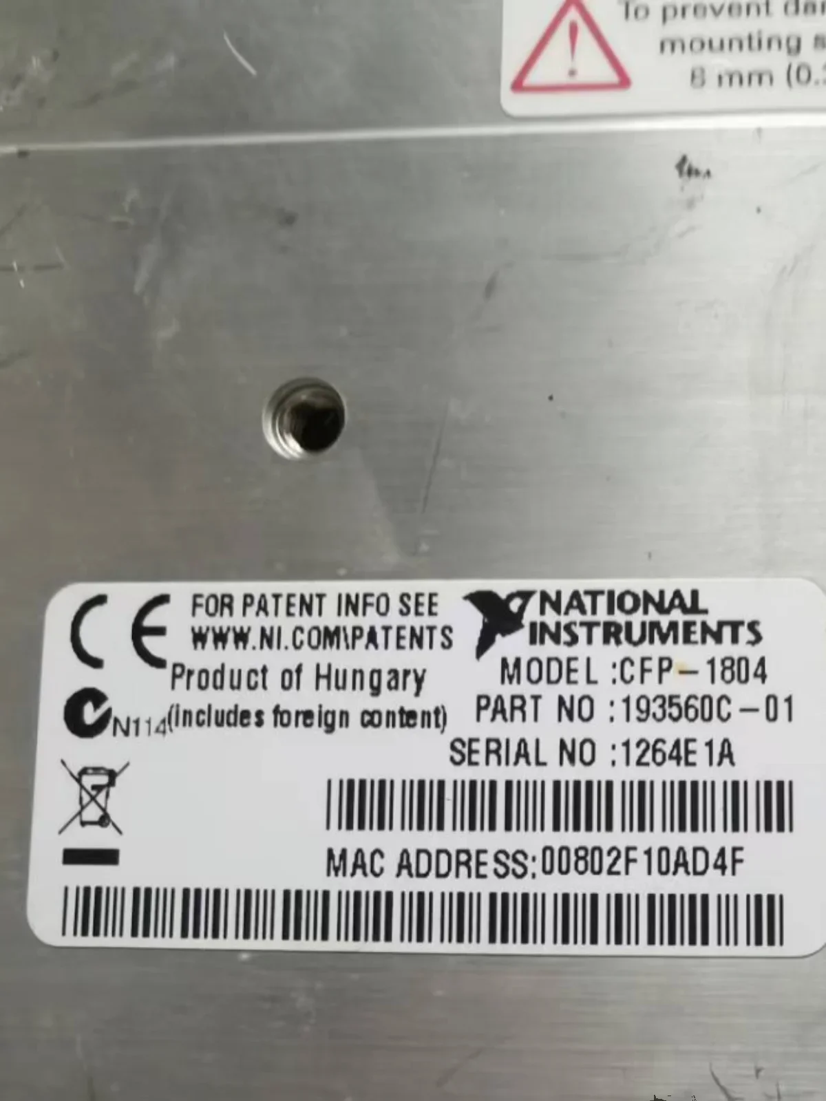 

Модуль управления NI CFP-1804, оригинальная точечная сделка 193560C-01