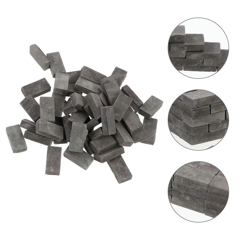 Simulated Brick Wall Model Micro Decoration Accessory Miniature DIY Building Blocks for Toddlers