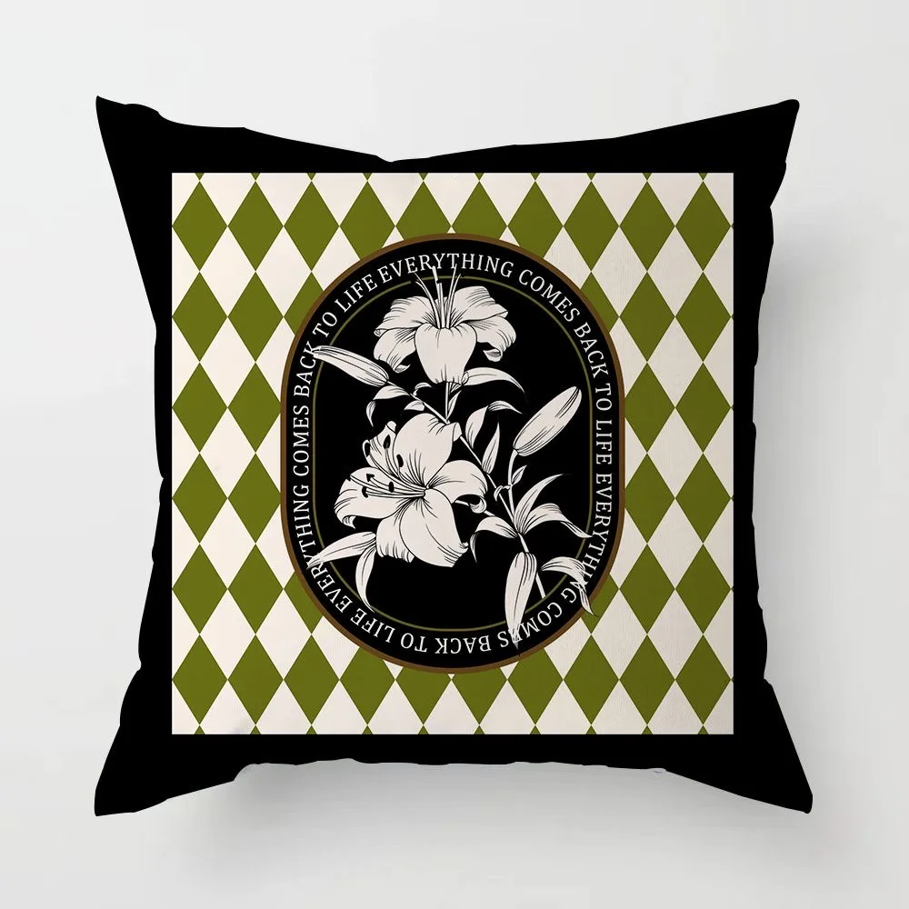 Retro Light Luxury American Pillowcase Sofa Cushion Cushion Cover Bedroom Bed Pillow Cover Square.
