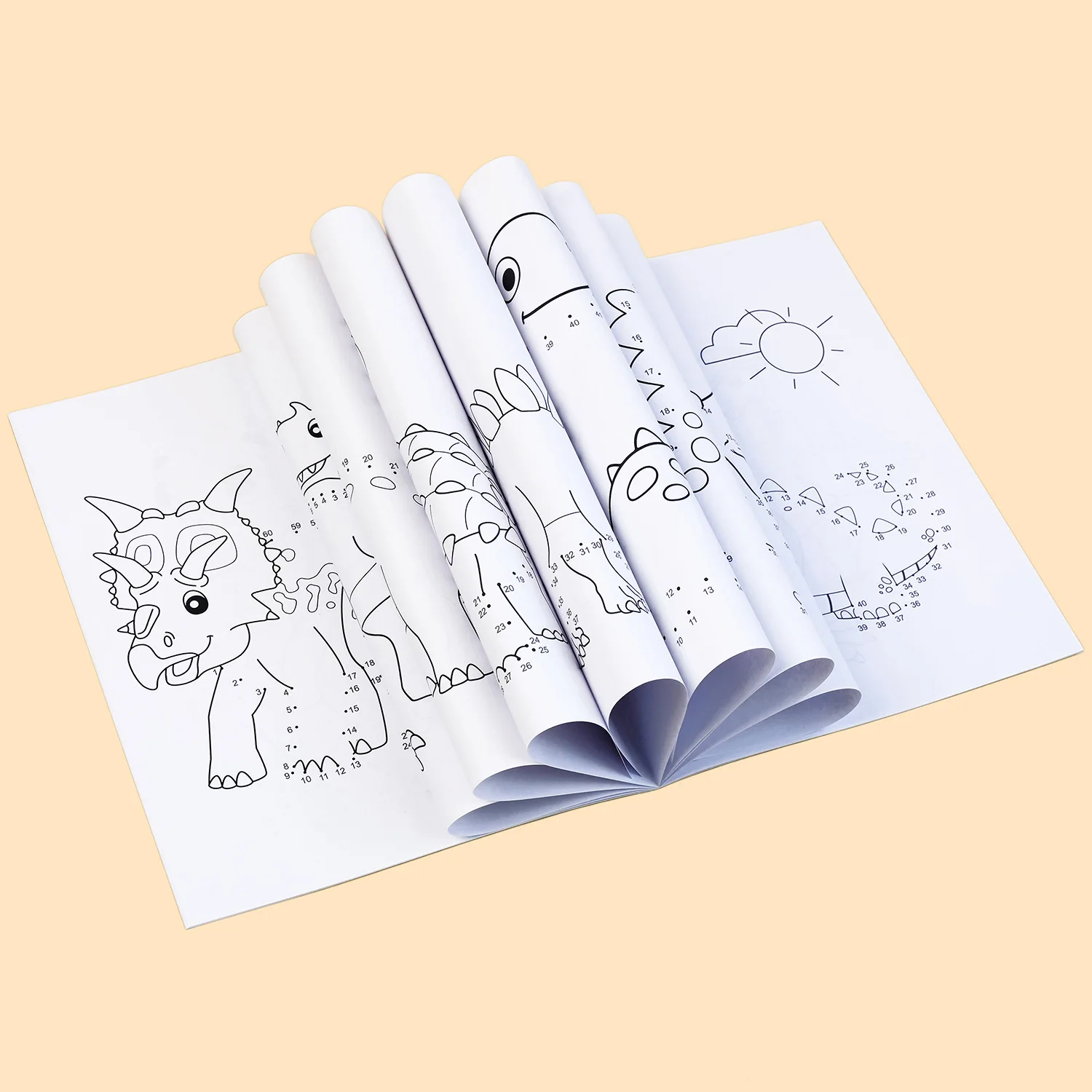 2-in-1 Jumbo Dot To Dot and Draw Activity Book - Connect The Dots To Create Dinosaurs, Tracing, Coloring, Counting Practice Book
