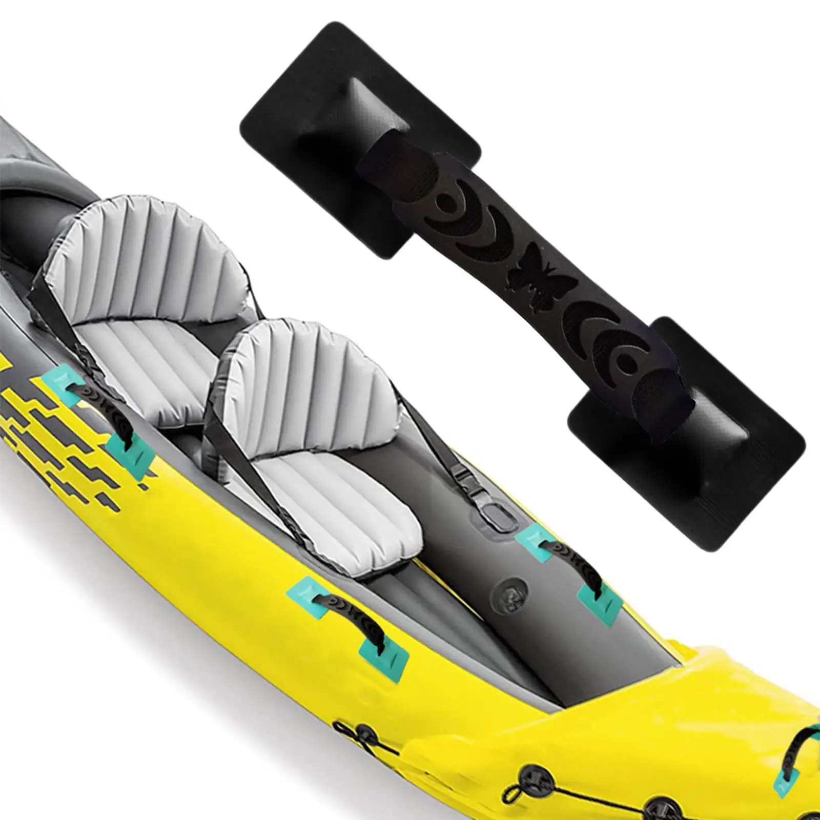 Kayak Carry Handles with Armrest Soft Silicone Sheath for Semi Rigid Boat Accessories Inflatable Raft