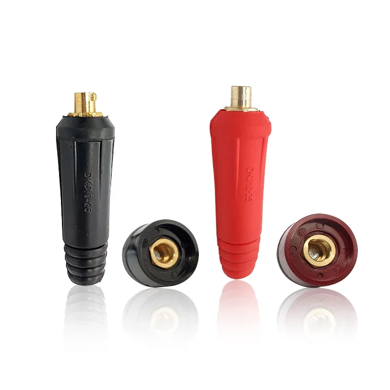 4pcs TIG Welding Machine Quick Fitting Female Male Cable Connector Clamp Socket Plug Adaptor For Dinse DKJ/ DKZ10-25 Inverter