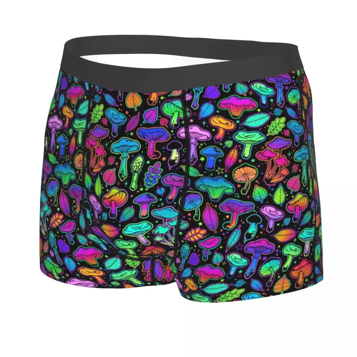 Magic Rainbow Mushroom Boxer Shorts Men 3D Print Male Stretch Mysterious Boho Underwear Panties Briefs
