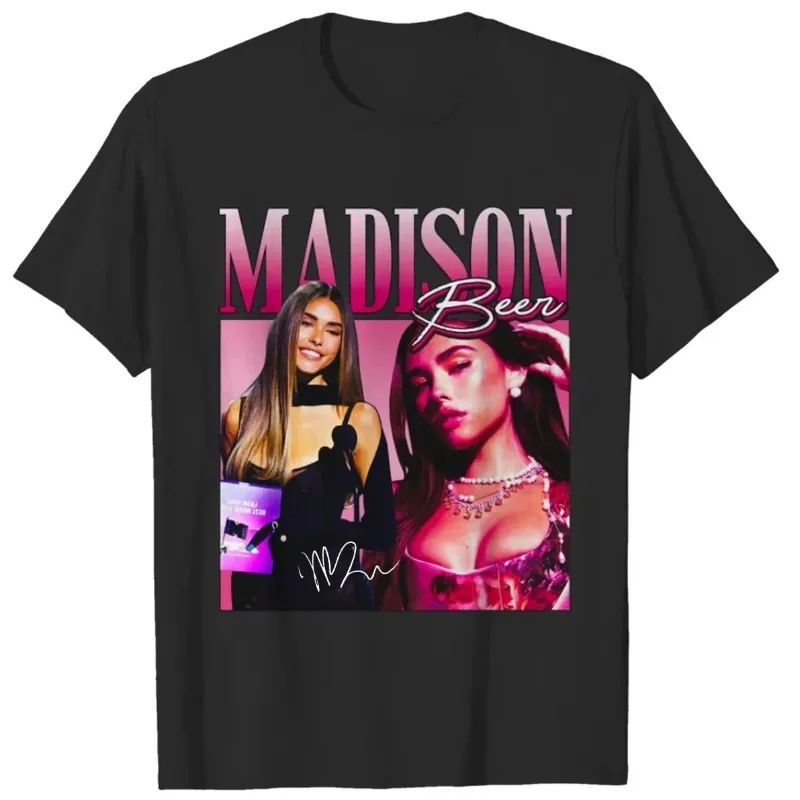 Madison Beer Merch 2026 Unisex T-shirt Men Short Sleeve Tops fashion Tee Clothes Causal Y2K Tops