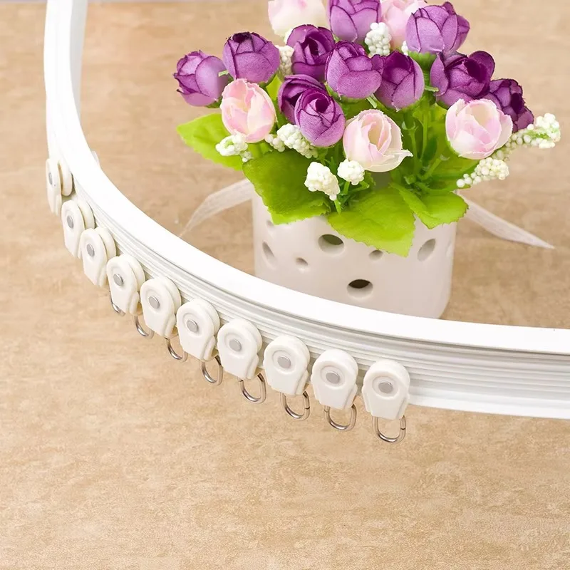 Home Decor L U-Shaped Aluminum Curved Track Curtain Rod