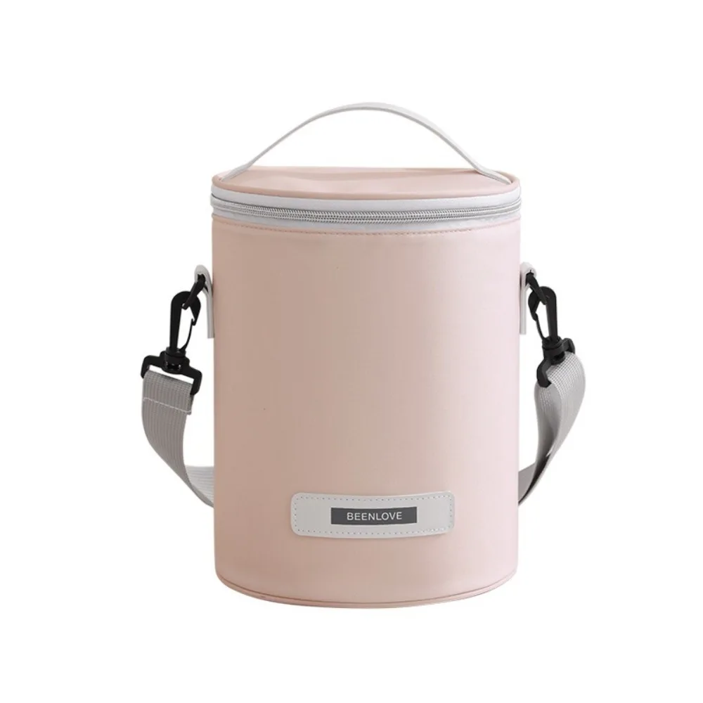 

with Thickened Aluminum Foil Cylinder Lunch Bag Waterproof Handheld Office Lunch Tote Insulated Large Capacity