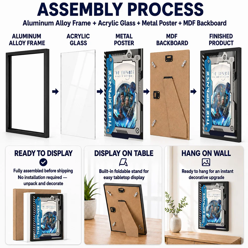 The Expanse Osiris Reborn Game Metal Poster With Aluminum Alloy Frame Personalized Hero Tribute Wall Art For Streamer Studio
