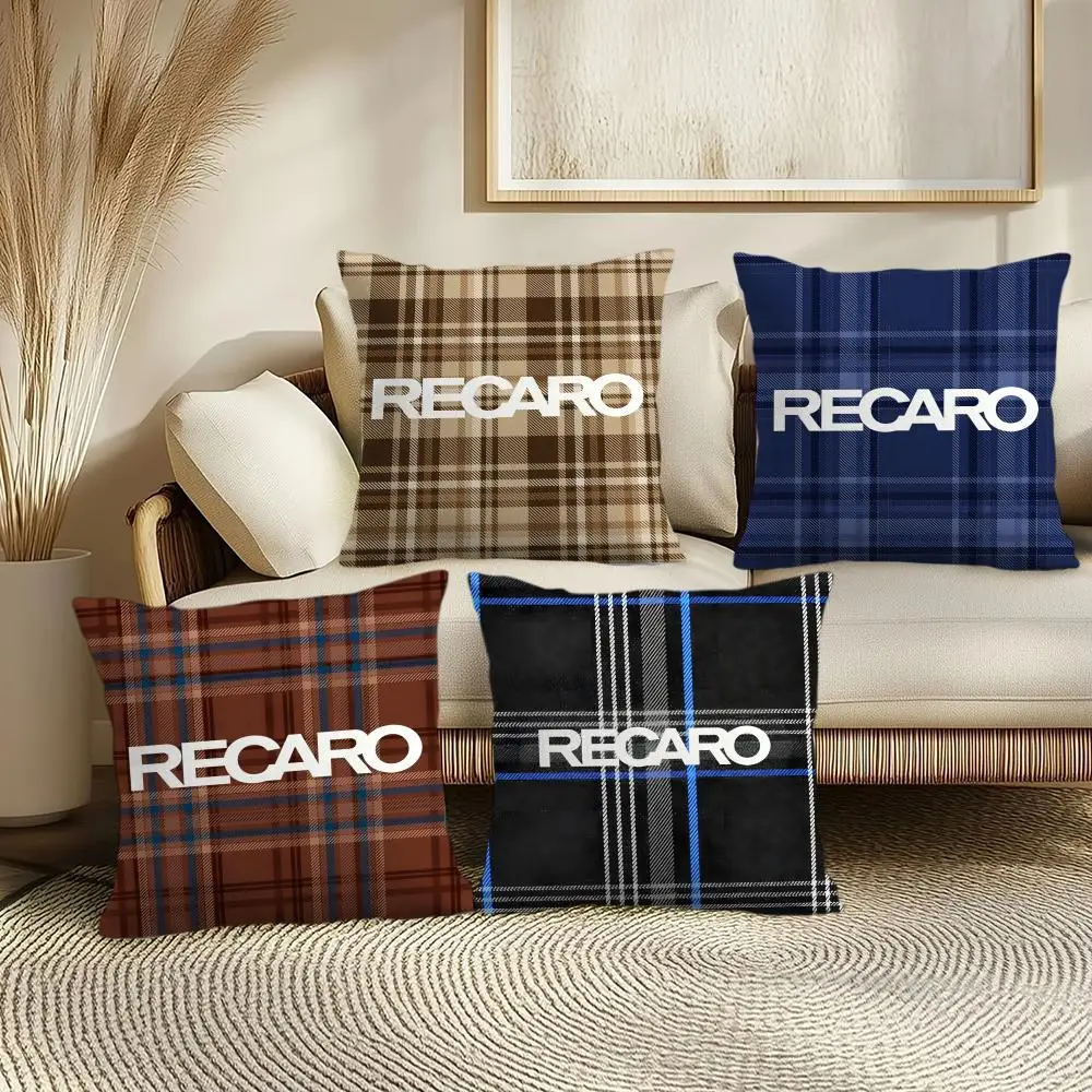 Capa de Almofada Anime R-Recaro, Capa de Almofada Macia de Pelúcia Curta, Textura Suave e Confortável, Capa Estética para Almofada, Decoração para Casa