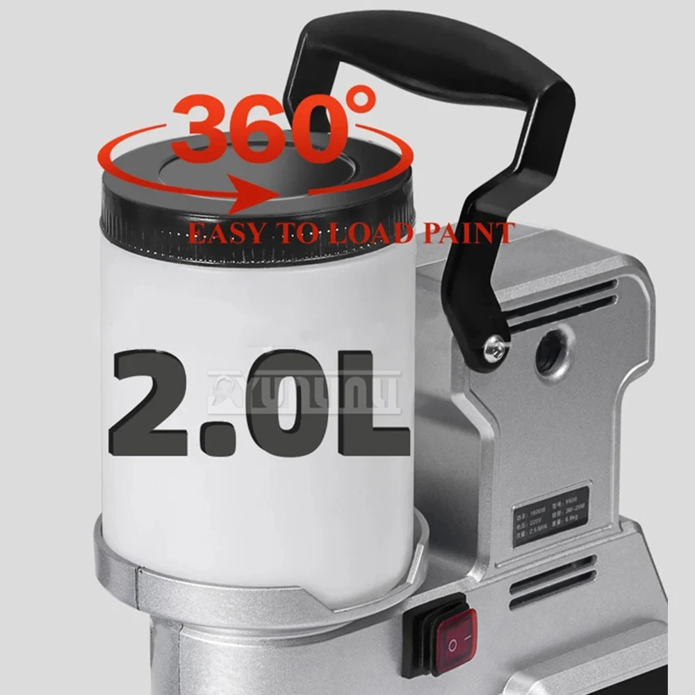 Airless Latex Paint Spray Machine High Power High Pressure Small Household Spraying Machine Airless Spary Gun 1600w 2.5L/Min