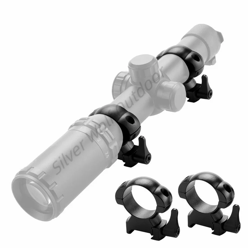 2Pcs/Set  High Profle 30mm Hunting Rifle Scope Steel Mounts Ring with 21mm Picatinny Rail Tactical Flashlight QD Mount