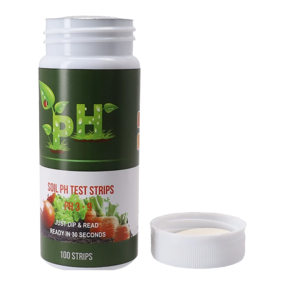 100pcs Soil PH Strips Kit for Garden Plant for Moisture Water Light Tester Paper Indoor Outdoor Lawn Flower Vegetable Analysis