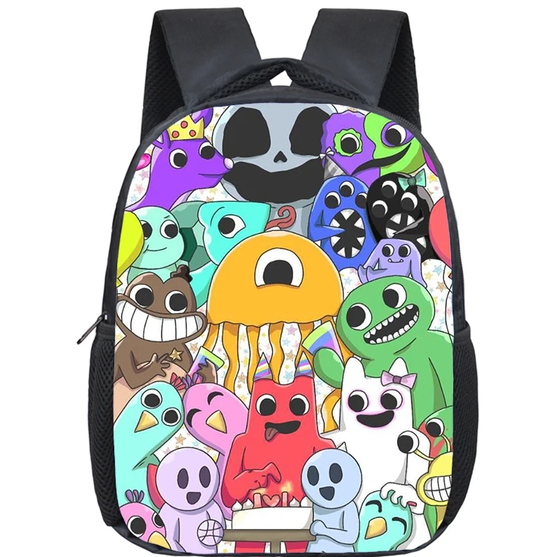 Mochila para niños Garten Of BanBan, Mochila de guardería, Mochila divertida de dibujos animados para niños y niñas en edad preescolar, Mochila escolar impermeable