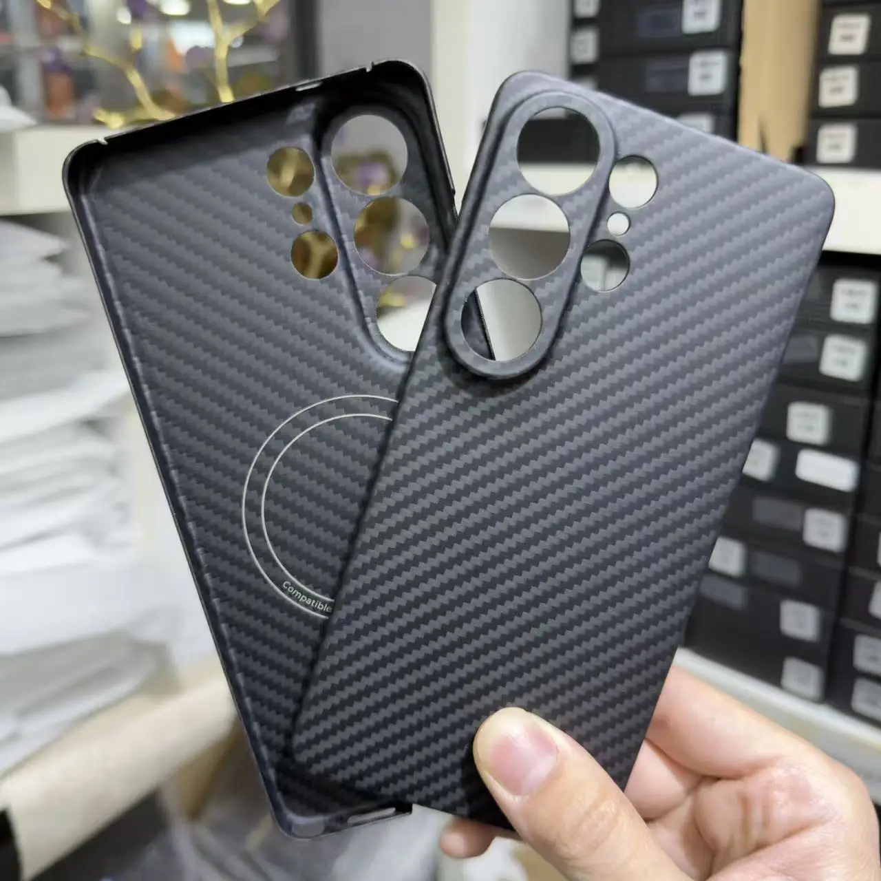 Etui z włókna węglowego do Samsunga Galaxy S26 Ultra, ultracienkie, z włóknem aramidowym, kompatybilne z MagSafe, obudowa do Galaxy S26 Ultra. — zdjęcie produktu 3