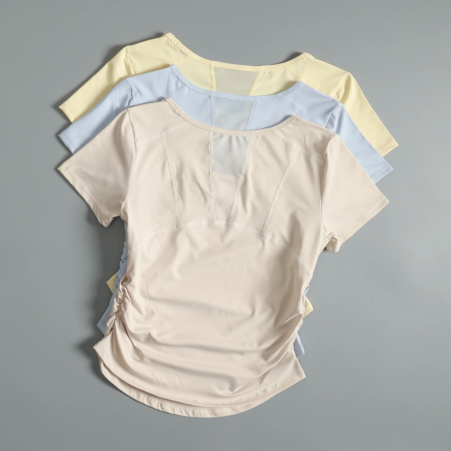 Pilates Yoga Morning - Kaos Lengan Pendek Kebugaran Wanita, Bernapas,
