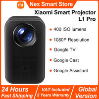 Xiaomi Smart Projector L1 Pro,Google TV 400 ISO Lumens,1080p Physical Resolution,Auto Focus&Auto Keystone Correction,Dolby Audio