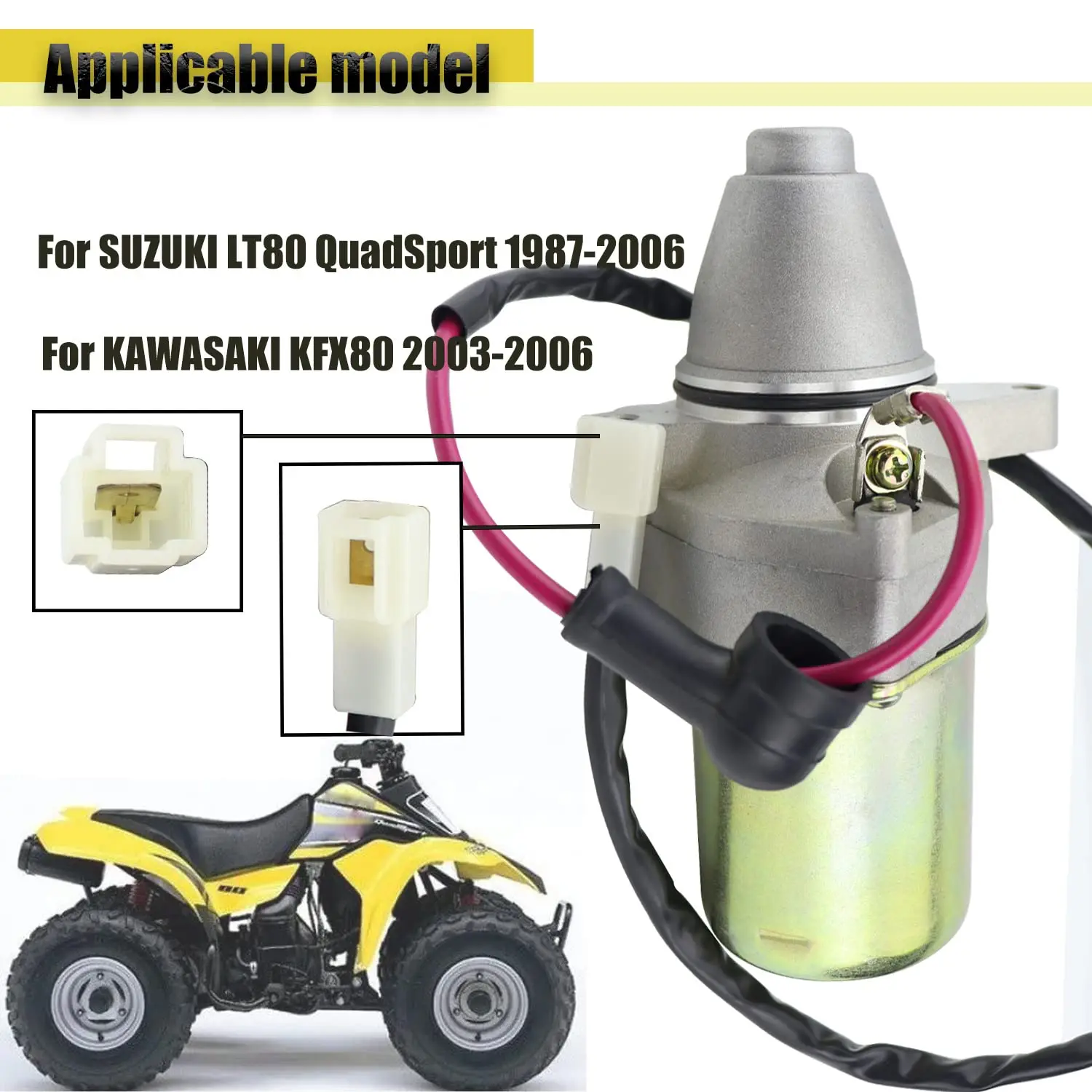 Rozrusznik do Suzuki LT80 Quadsport 82cc 1987-2006 do Kawasaki KSF80 KFX80 31100-40B00 31100-40B01 SMU0033 SM10230