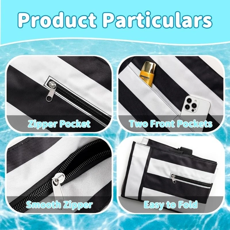 

Beach Pool Bag Beach Multiple Pockets Handbag Waterproofs Folding Beach Bag