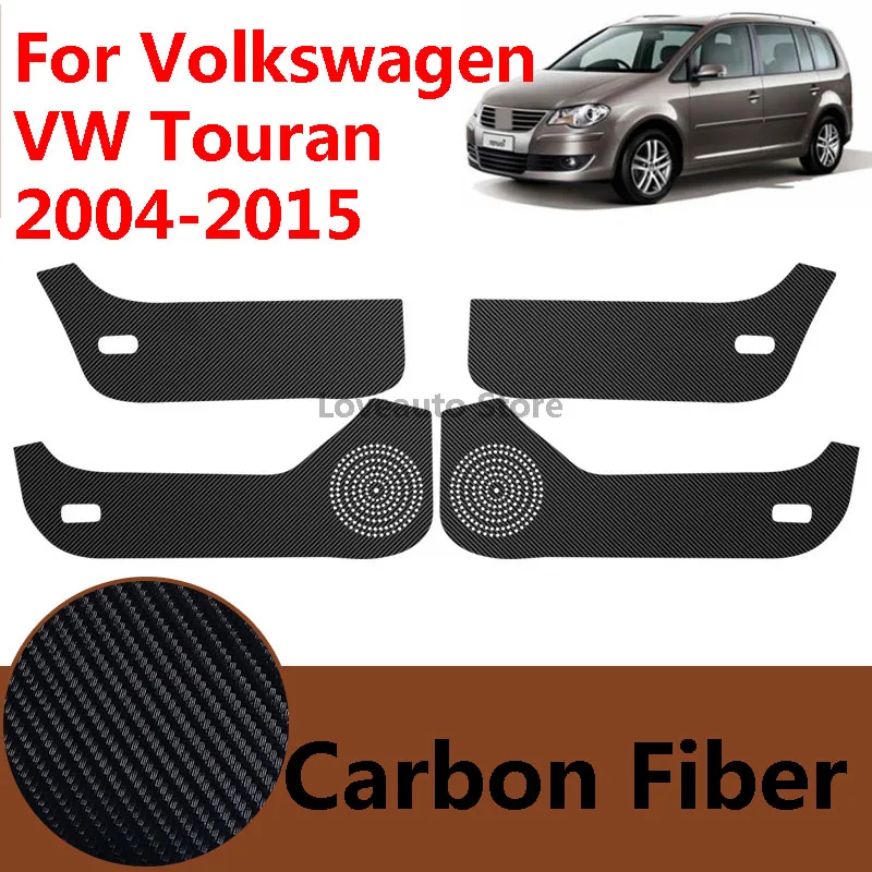 for Volkswagen VW Touran 2015 2014 2013 Leather Door Anti Kick Protector Pad Door Plank Mat Cover Sticker 2012 2011 2004-2010