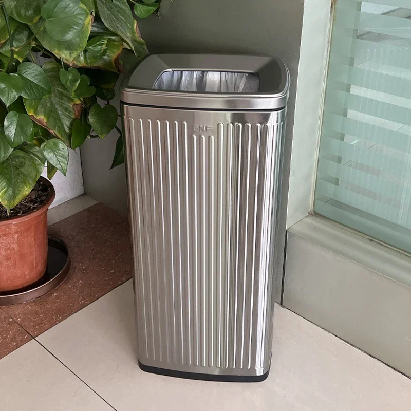 

Stainless steel trash can 30 liters toilet without cover direct throwing tube corridor elevator entrance large capacity