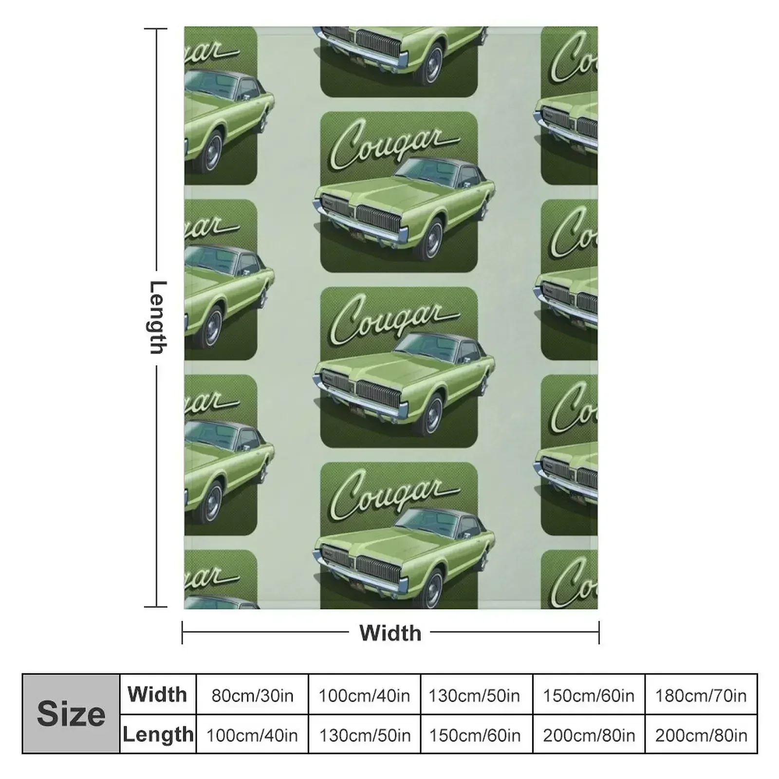 1967 Mercury Cougar in lime frost Throw Blanket Luxury Multi-Purpose Softest Baby Blankets For Baby Sofas Blankets