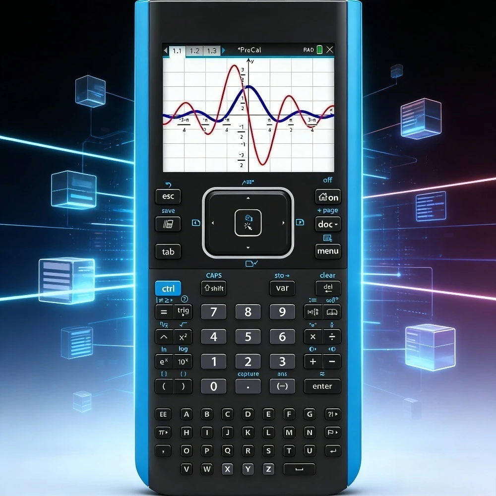 Store Best-Sellers TI Nspire CX II CAS Color Graphing Calculator with Student Software PC and Black