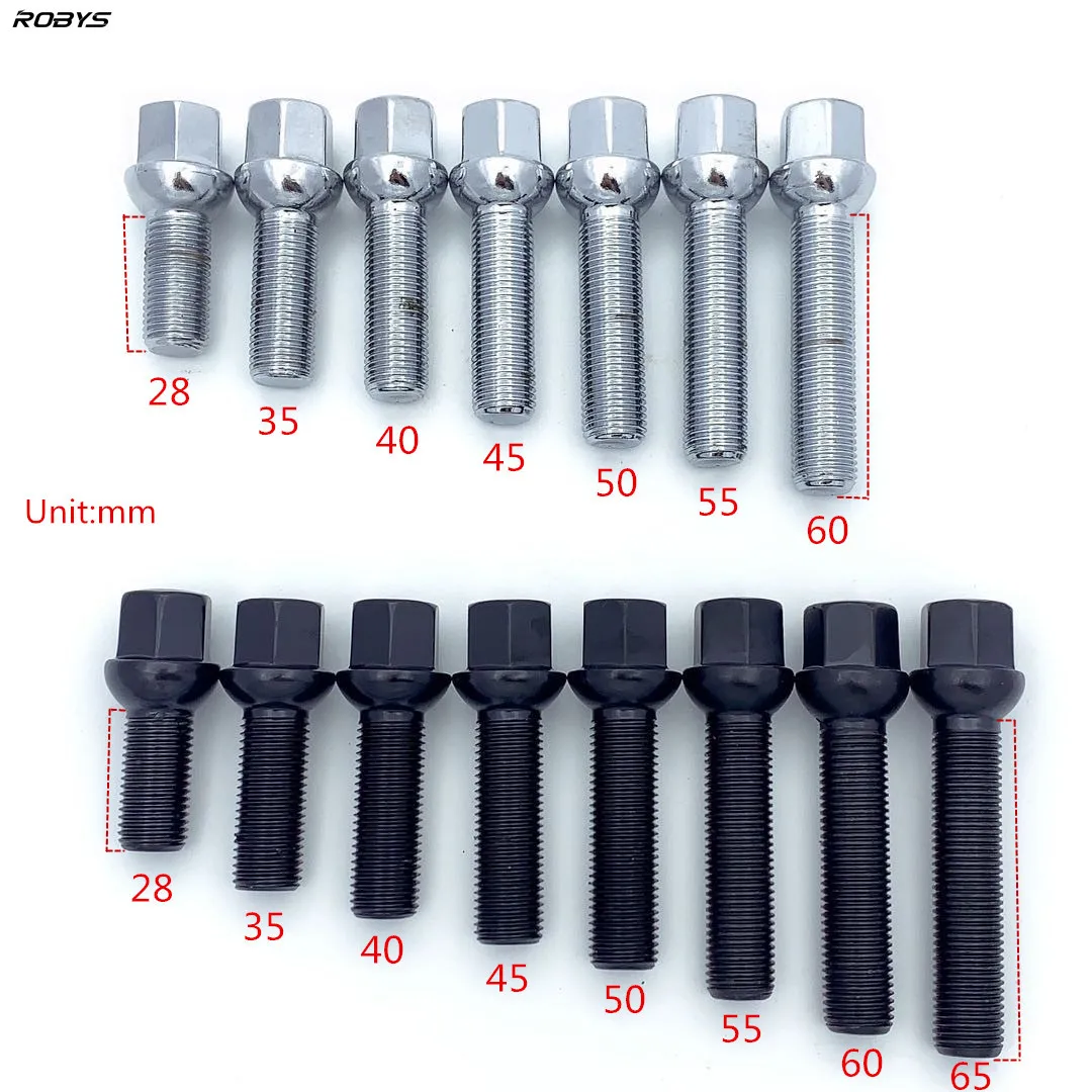 

20 sets of universal modified hub bolt screws with spherical conical lengthening