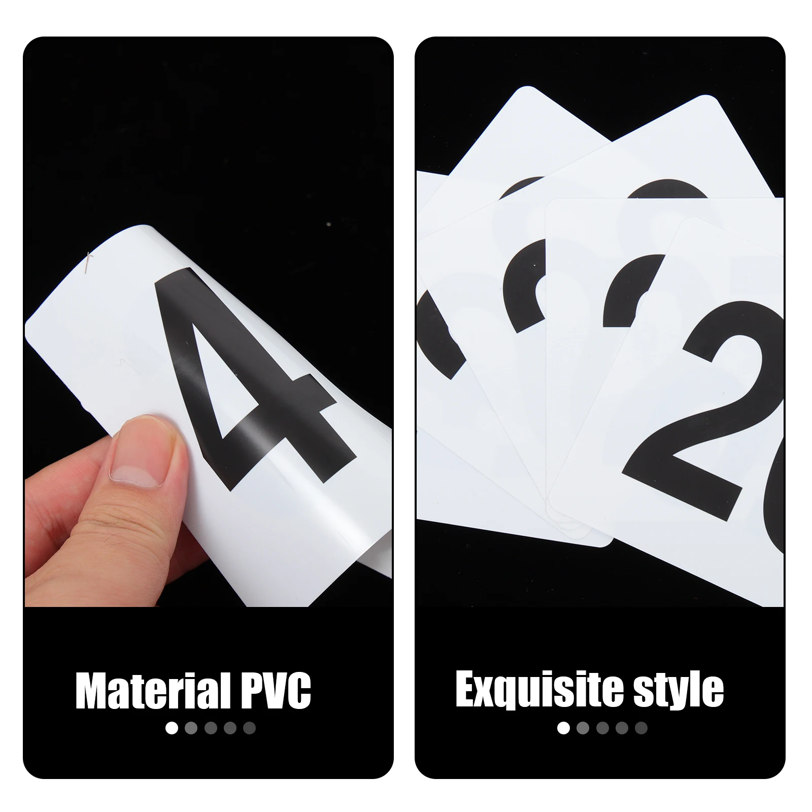 

25pcs Plastic Table Number Wedding Reception Reserved Seat Decorations Double-Sided Reusable Chair Seat Signs For Banquet Party
