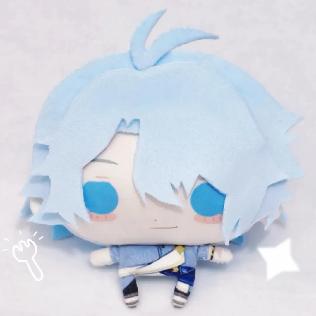 Honkai: Star Rail 12cm Plush Doll: Bai E Cotton Doll Flat Bean-Shaped Plush Toy Anime Nunu Keychain Pendant Gift
