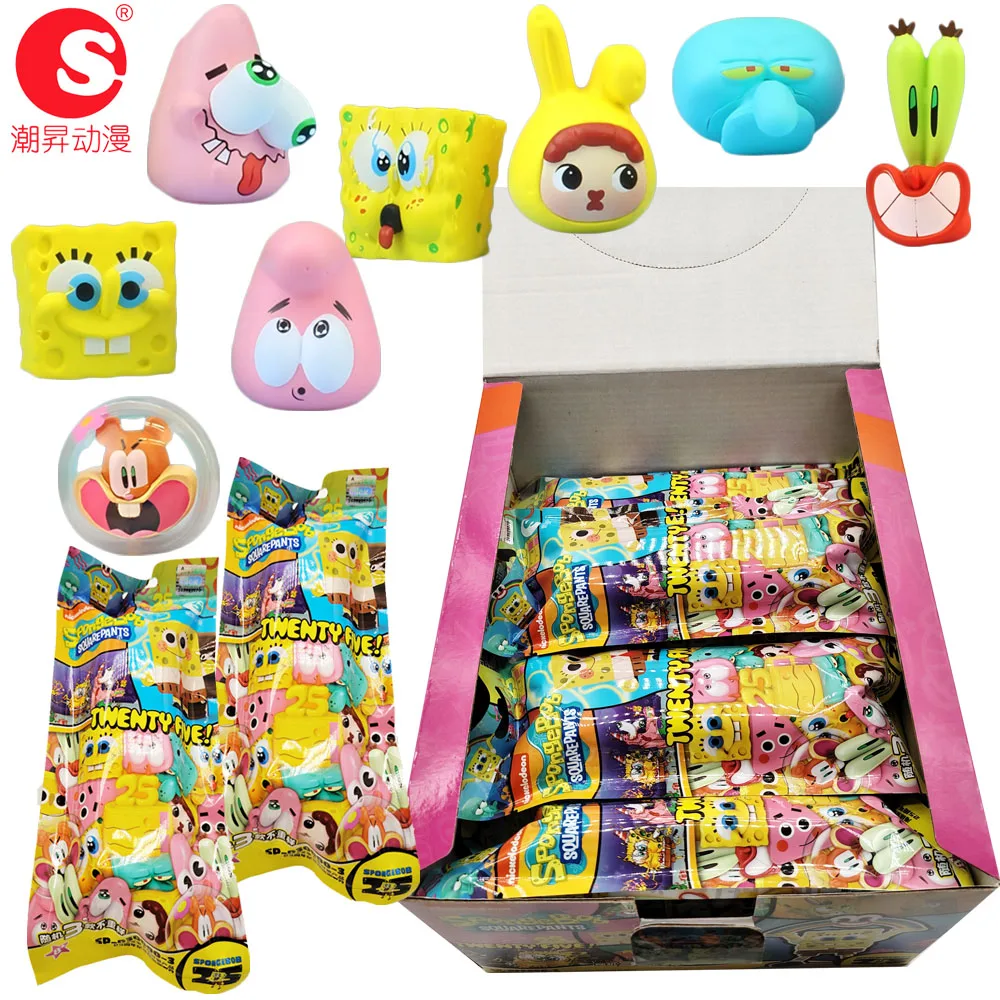

New Original SpongeBob SquarePants Cute Item Series Blind Box Trendy Toys Mini Charming Model Decorations Gifts for Teenagers