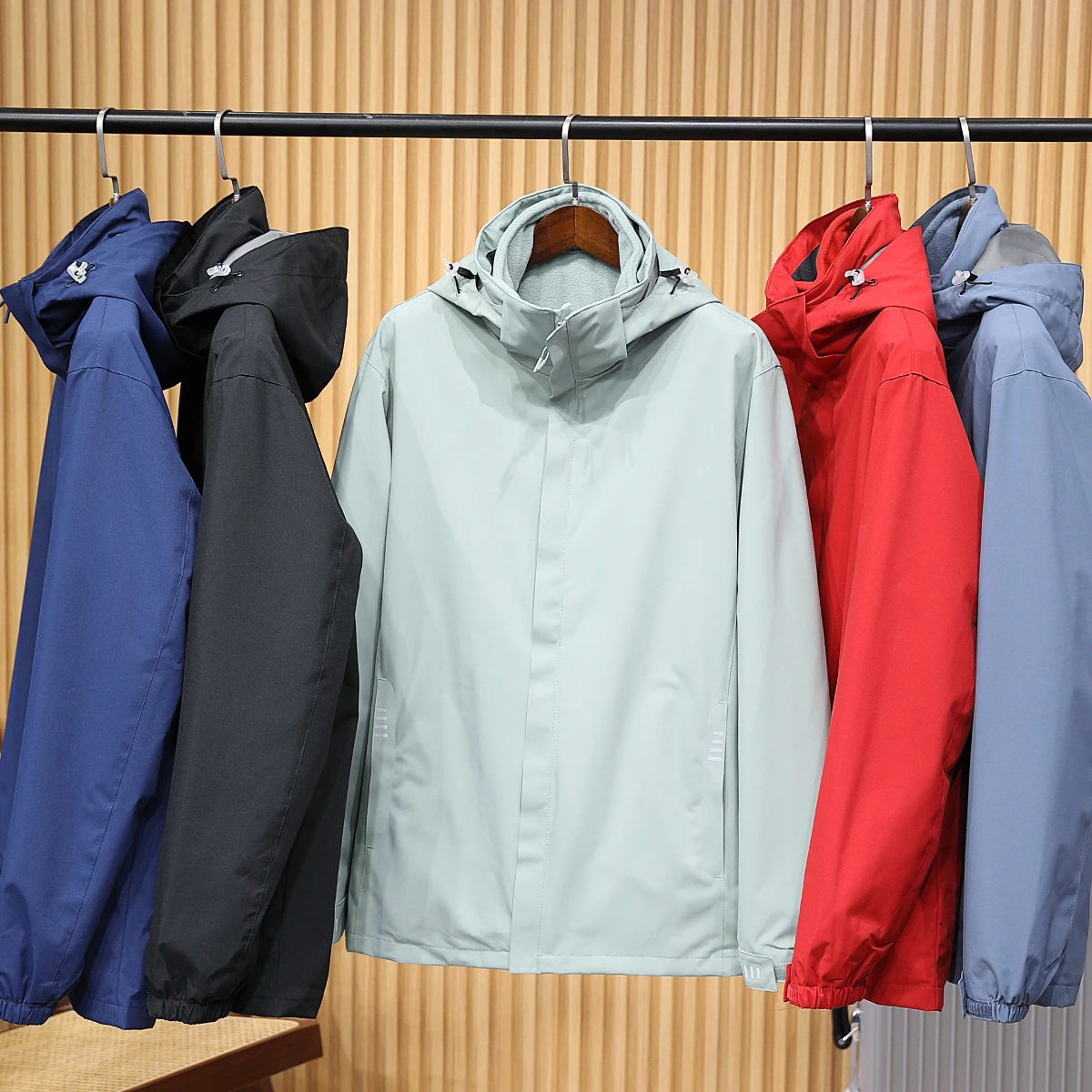 

Мужская уличная куртка 3-в-1 с флисовой подкладкой и капюшоном, ветрозащитная, водонепроницаемая, со съемным внутренним жилетом, модный городской стиль