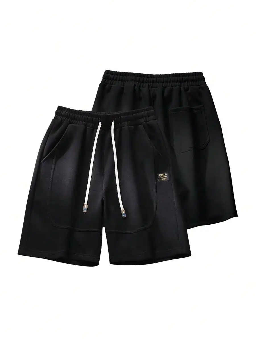 

Mens Oversized Casual Sweat Shorts With Elastic Waist And Drawstring