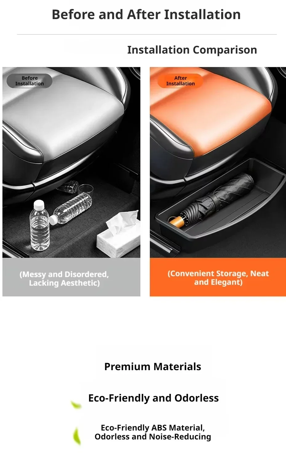 Aufbewahrungsbox unter dem Sitz Universeller Autositz-Organizer Abnehmbare Aufbewahrungsbox Gadget-Etui Universelles Zubehör – Detail 3