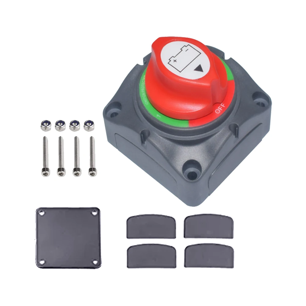 Auto Battery Disconnect Switch 3 position 12-60V 200A Selector Disconnect Isolator Main Switch for Car RV Yacht Boat Marine