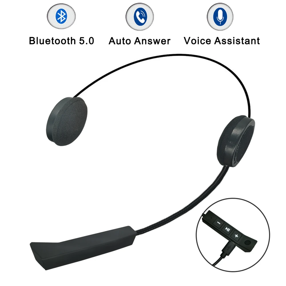 

BT5.0 Moto Helmet Headset Bluetooth Wireless Handsfree Call Support Auto Answer Voice Control Waterproof Motorcycle Earphone