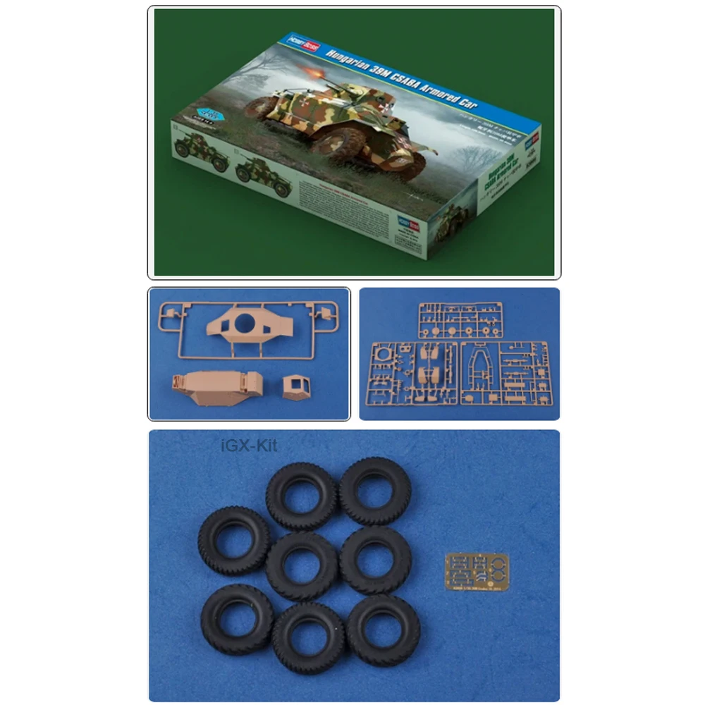 

Hobbyboss 83866 1:35 Scale Hungarian 39M CSABA Armored Wheeled Car Vehicle Plastic Model Building Kit Hobby Craft Assembly Toy
