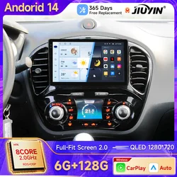 Android 14 Auto radio GPS Stereo For Nissan JUKE 2010-2014 Multimedia Video player 4G Auto Carplay Head Unit 2Din SWC Screen